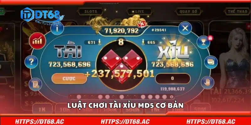 Khám phá luật chơi Tài Xỉu MD5 cơ bản