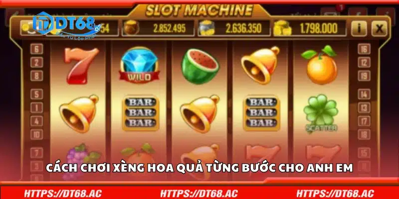 Hướng dẫn cách chơi xèng hoa quả từng bước cho anh em